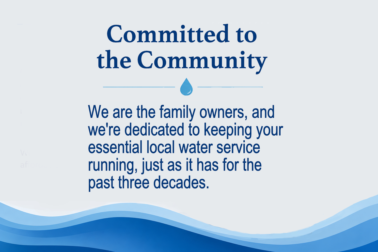 Our Community message